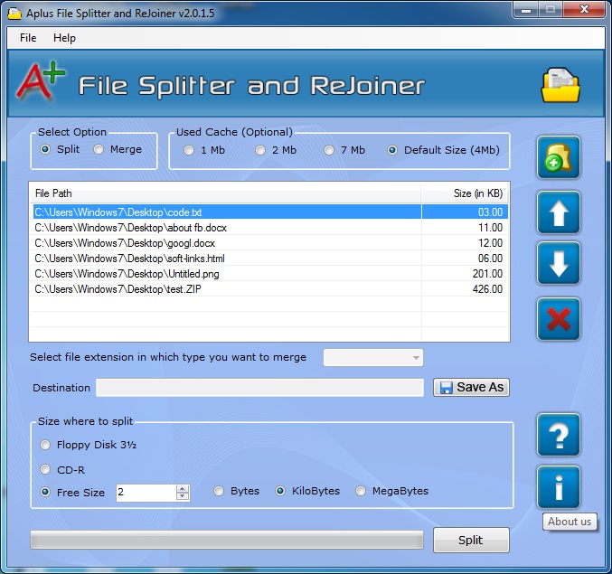aplusfilesplitter